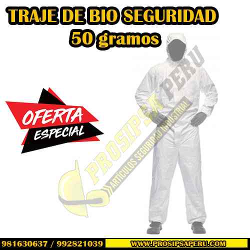 TRAJE DE BIOSEGURIDAD 50 gramos