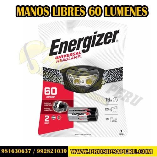 ENERGIZER LINTERNA LED 60 LUMENS MANOS LIBRES UNIVERSAL