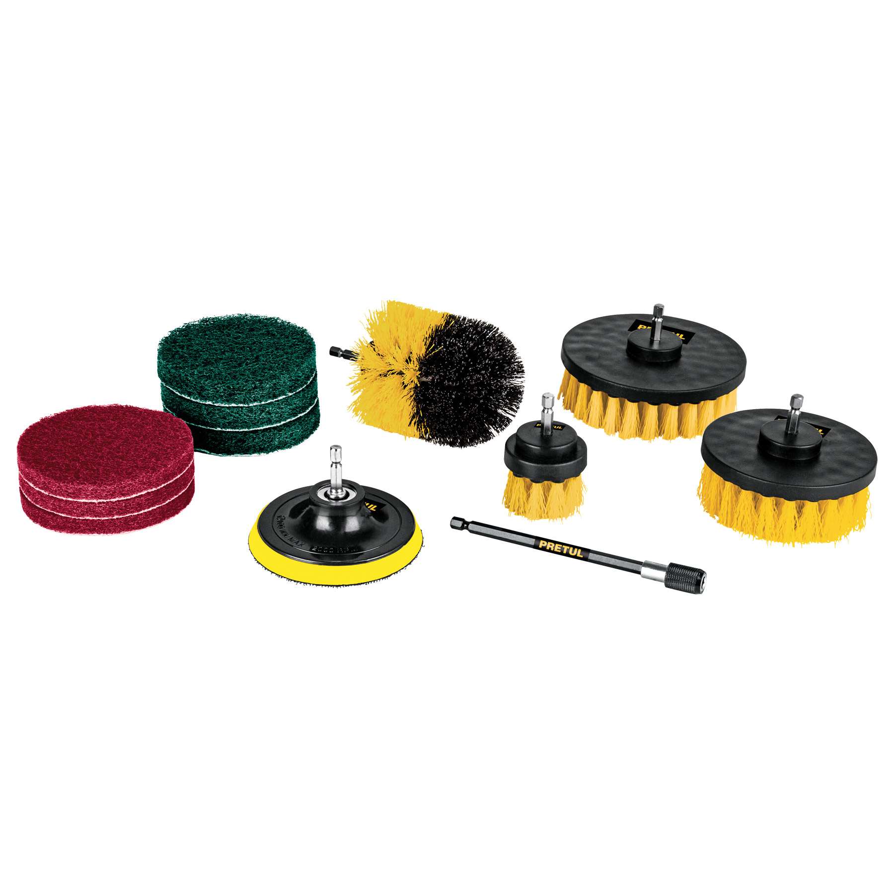 Juego 12 accesorios de limpieza y asentado p/taladro, Pretul - Imagen 3