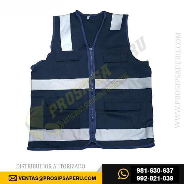 Chaleco drill modelo H color azul marino